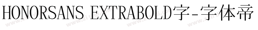 HONORSANS EXTRABOLD字字体转换